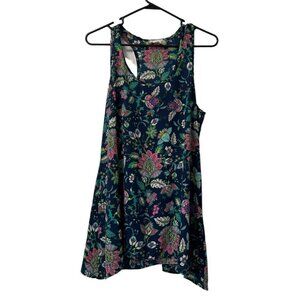 Evelie Colorful Tunic Top Sleeveless Floral Women Size Medium Lightweight‎ Beach